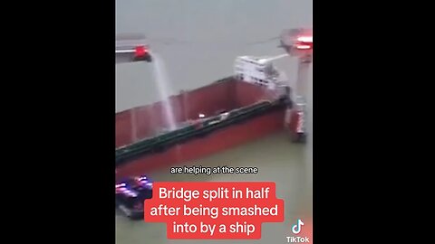 Bridge Split In Half After Being Hit By A Ship