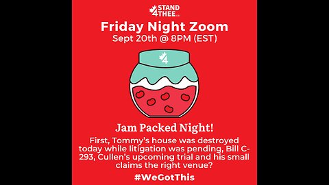 Stand4THEE Friday Night Zoom Sept 20 - Jam Packed Night!