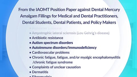 Mercury 101: IAOMT Position Paper against Dental Mercury Amalgam Fillings