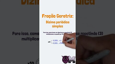 APRENDA a se LIVRAR de uma DÍZIMA PERIÓDICA SIMPLES de uma vez por todas😱 |Matletas