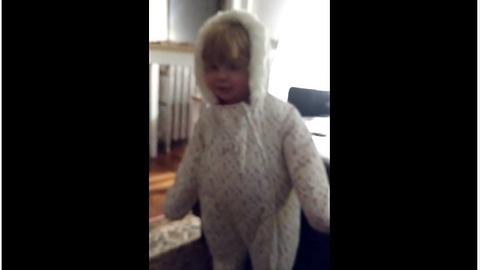 Baby girl's snowsuit dance has surprise ending