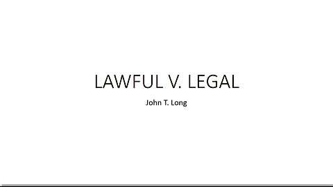 Lawful v. Legal