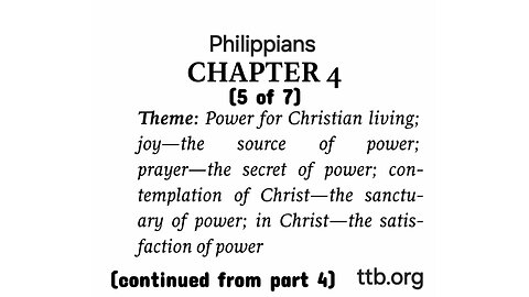 Philippians Chapter 4 (Bible Study) (5 of 7)