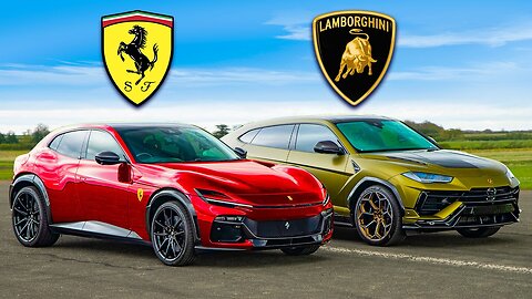 Ferrari Purosangue v Lamborghini Urus: DRAG RACE