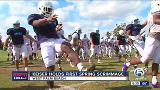 Keiser holds first spring scrimmage