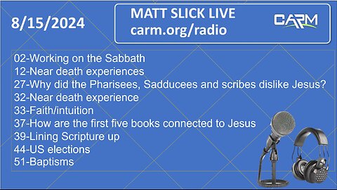 Matt Slick Live, 8/15/2024