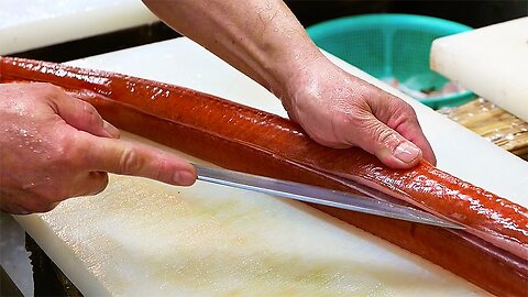 Japanese Street Food - RED TRUMPETFISH Sashimi Japan Okinawa