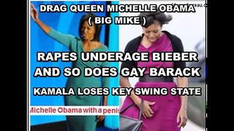 Michelle (Drag Queen) Obama Rapes Justin Bieber At Diddy's Party - Kamala Loses Key State