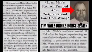 🤮#WEIRD! TIM WALZ STOMACH PUMPED FOR HORSE SEED & Wants to be US President? (Link in details to original video post)