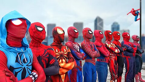 What If 10 SPIDER-MAN in 1 HOUSE ??? || Hey All SuperHero , Go To Trainning Nerf Gun !!