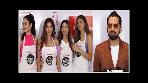 Aneri Vajani,Karishma Sharma,Vishal singh & Aditi Sharma at the launch of Sunflames healthy bites 2