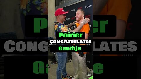 Gaethje Head Kick KO of Poirier 👀 at UFC 291 - Poirier Congratulates Gaethje Post-Fight #shorts