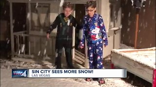 Vegas kids in the snow