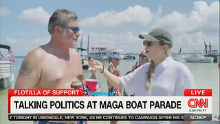 CNN Reporter's Chat With Trump Supporter During MAGA Boat Parade Doesn't Go According To Plan