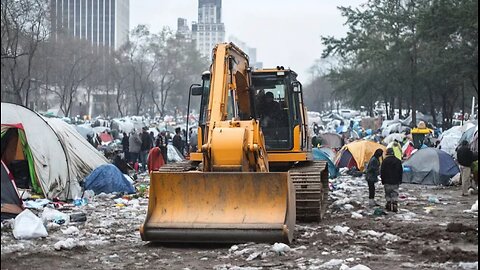 NYC Destroys Park.. Moves in Homeless People