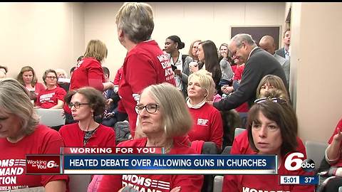 Debate over guns in churches bill heats up at Indiana Statehouse