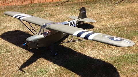 Warbirds Over Whatcom - 1/4 Scale Gas Powered Piper Cub WWII Warbird RC Plane