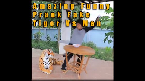 Amazing Funny Prank Fake Tiger Vs Men new content 2021