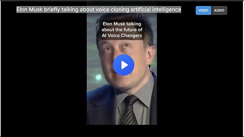 Elon Musk briefly talking about voice cloning artificial intelligence