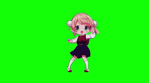 4K Loli God Requiem Green Screen and Black Screen