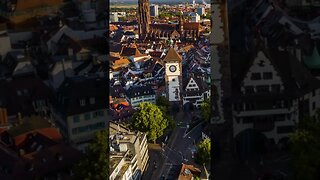 Freiburg Drone flight over Church