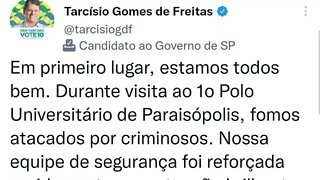 ACONTECE URGENTE: ATENTADO CONTRA O TARCÍSIO