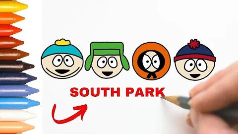 COMO DESENHAR CARTMAN, KYLE, KENNY E STAN - SOUTH PARK - MUITO FÁCIL DE FAZER #southpark