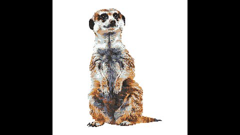 CUTE MEERKAT Cross Stitch Pattern by Welovit Cross Stitch | welovit.net | #welovit #crossstitch