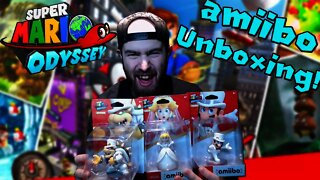 Super Mario Odyssey Amiibo Unboxing (Mario, Peach, & Bowser)