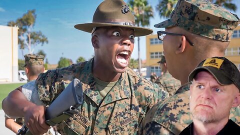 USMC Boot Camp | Marine Reacts to Recruits