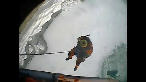 Coast Guard Air Station Detroit crew hoists survivor near Chatham, Ontario