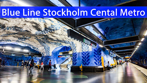 Blue Line Metro Station Stockholm Central 2024 Walking Tour