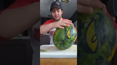 Cutting Open A 6 Month Old Watermelon #watermelon #disapointing #shorts