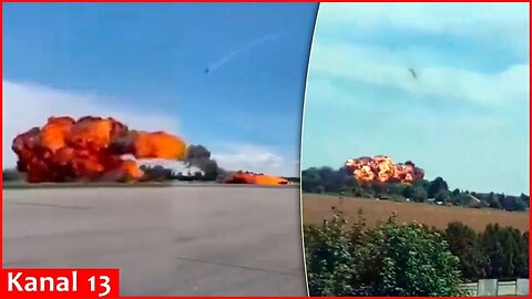 Moment: Poland’s 346 Bielik aircraft crashes, strong explosion occurs