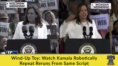 Wind-Up Toy: Watch Kamala Robotically Repeat Reruns From Same Script