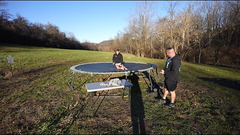 Dog Collar VS Full Size Trampoline!!!