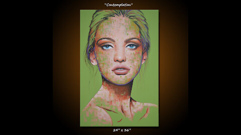 PAINTING TUTORIAL Time lapse speed painting - Contemplation - Amy Giacomelli