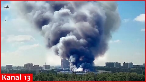 Strong fire in military equipment manufacturing factory in Moscow- Helicopters brought to area