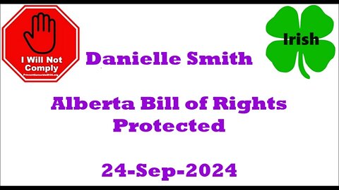 Alberta Bill of Rights Protected Danielle Smith 24-Sep-2024