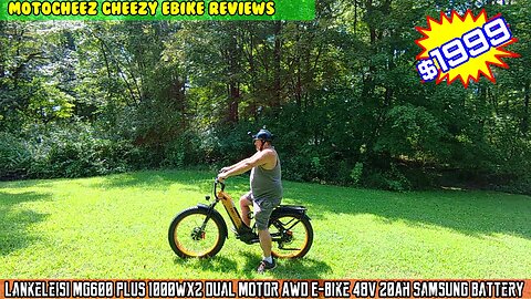 Lankeleisi MG600 Plus 1000Wx2 Dual Motor AWD All Terrain E-Bike 48V 20Ah Samsung Battery 31Mph