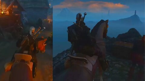 THE WITCHER 3 Ambience - Skellige Relaxing Gameplay - Walking, Horseback, Rain, Wind - Meditative