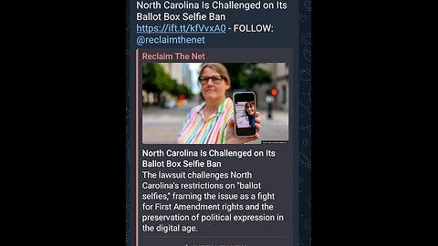 News Shorts: North Carolina versus Ballot Selfies