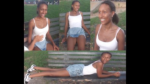 Luodong Massages Stunningly Beautiful Black Woman On The Park Bench