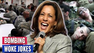 KAMALA’S WOKE JOKE BOMBS AT MILITARY ACADEMY, CADETS GROAN AS KAMALA CACKLES NERVOUSLY