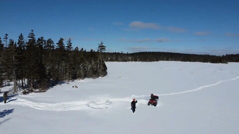 Winter lake rip for some fun Can-am Outlander 850