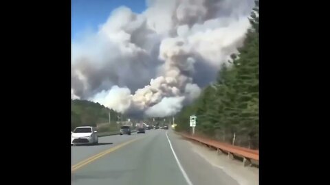 Chamcook, New Brunswick: A massive fire has started across the border with Maine in Canada.