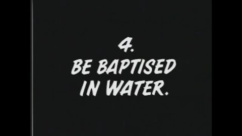 David Pawson - Be Baptised in Water