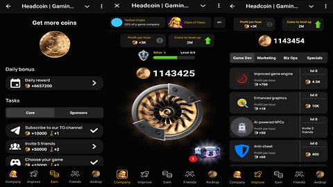 Headcoin | Gaming Empire | Not Tapping On This Auto Farming Bot | New Telegram Airdrop Mining Bot