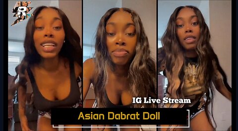 Asian Dabrat Doll twerking in booty shorts