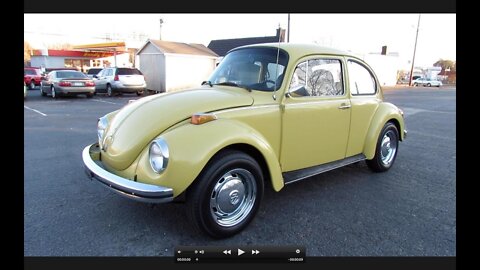 1973 Volkswagen Super Beetle (VW 1303) Start Up, Exhaust, In Depth Review, and Test Drive